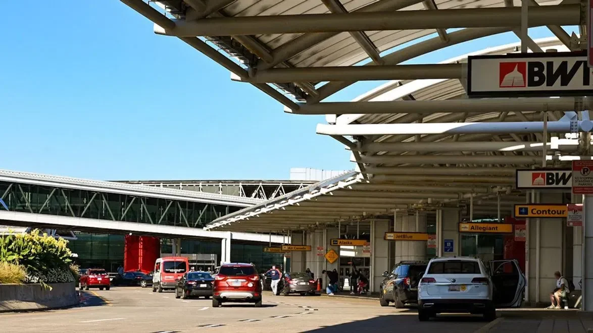BWI terminal curbside image supplied for this website